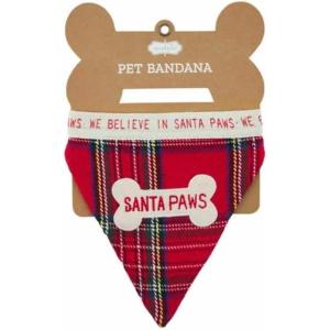 Mud Pie Halloween Dog Bandana Set, Bone Appetit(Tartan)