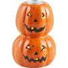 Mud Pie Led Taper Holder; Pumpkin, 2.8″ Dia x 4″ H