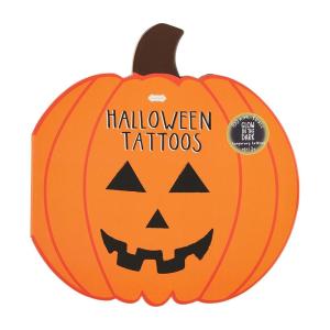 Mud Pie Children Pumpkin Glow Tattoo Book; 6 1/2″ x 6″