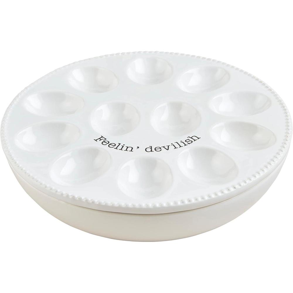 image:imageMud Pie Circa Deviled Egg Chiller Set White 2 x 10 dia