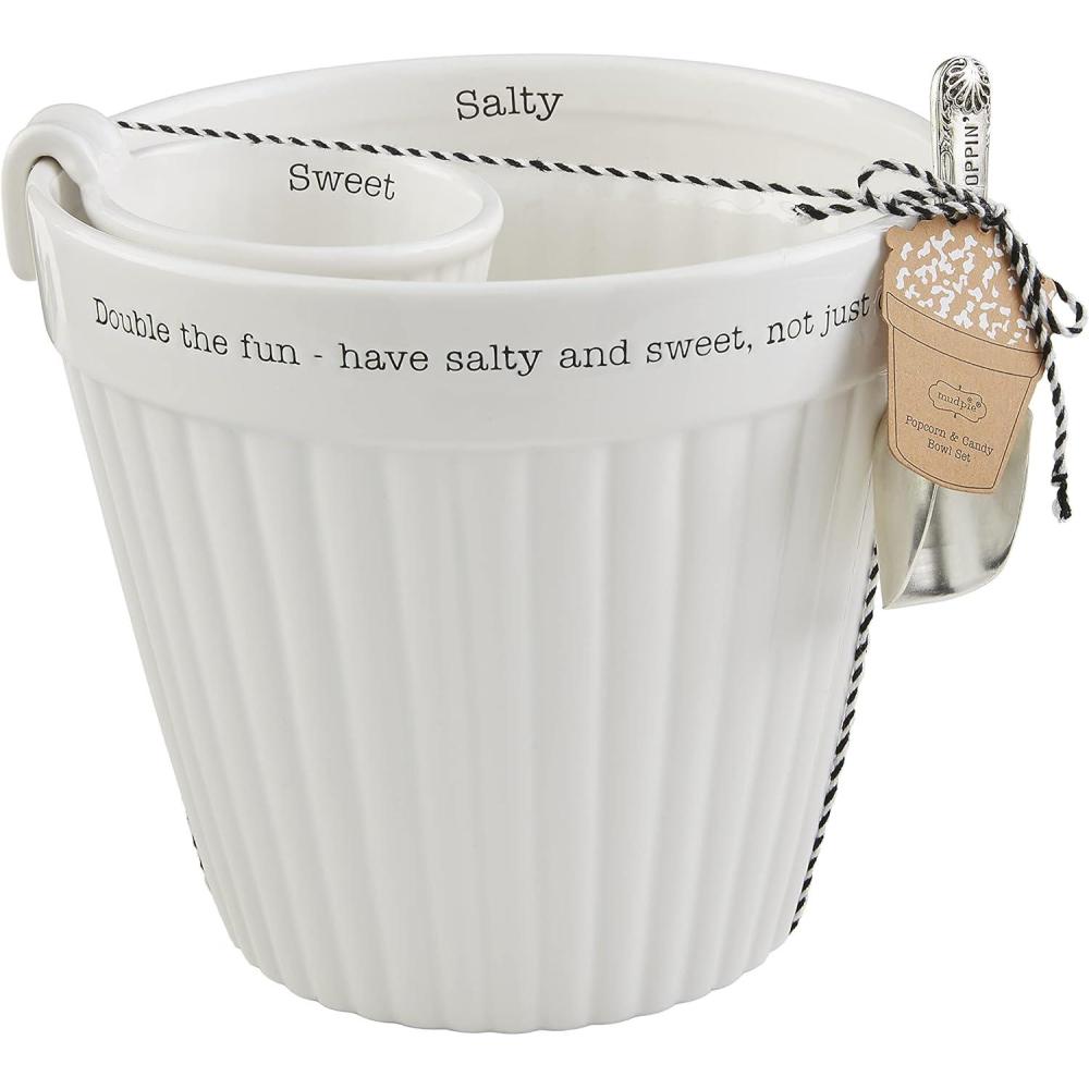 image:imageMud Pie Circa Popcorn and Candy Bowl White 775 x 575 dia