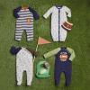 Mud Pie Baby Boys’ Football Sleeper(Gray)