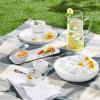 Mud Pie Circa Deviled Egg Chiller Set, White, 2″ x 10″ dia