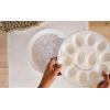 Mud Pie Circa Deviled Egg Chiller Set, White, 2″ x 10″ dia