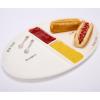 Mud Pie Circa Hamburger and Hot Dog Platter, White, 12″ x 18″