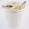 Mud Pie Circa Popcorn and Candy Bowl, White, 7.75″ x 5.75″ dia