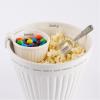 Mud Pie Circa Popcorn and Candy Bowl, White, 7.75″ x 5.75″ dia