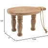 Mud Pie Small Wood Riser Board, 7 1/4″ x 12 3/4″(12.3″L x 9″W)