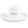 Mud Pie Circa Chip and Dip Chiller Bowl, White, 1 1/4″ x 12″ dia
