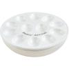 Mud Pie Circa Deviled Egg Chiller Set, White, 2″ x 10″ dia