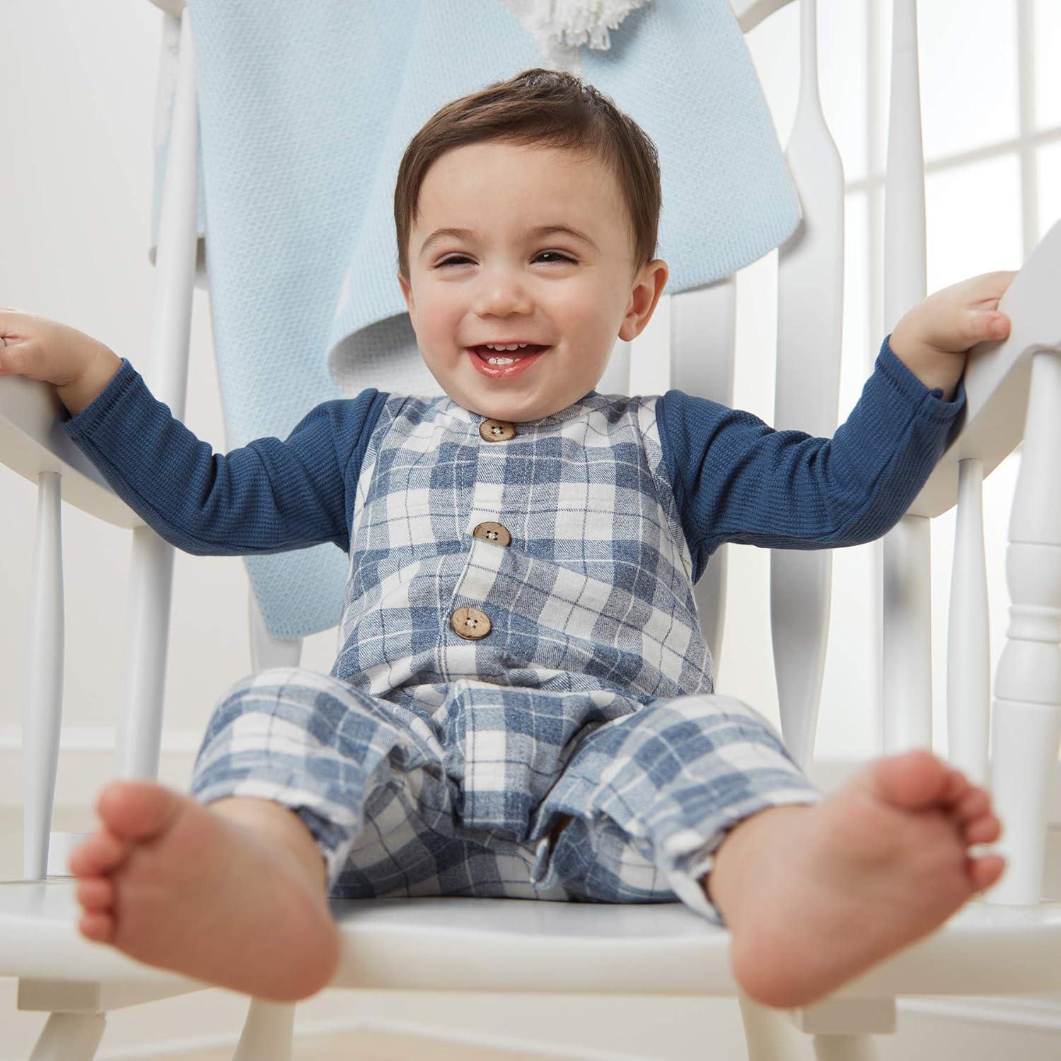 image:imageMud Pie babyboys Check Overall Shirt SetBlue