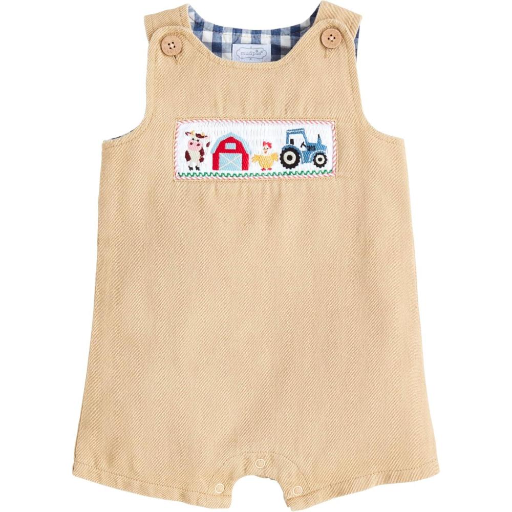 image:imageMud Pie Baby Boys Mud Pie Childrens Farm Smocked Jon JonTractor
