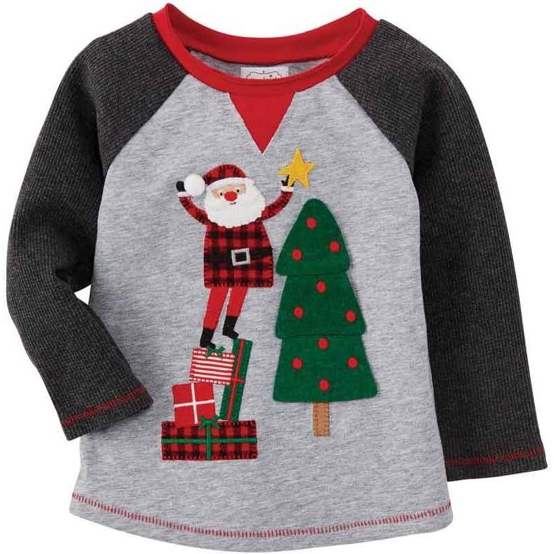image:imageMud Pie Baby Boys Santa with Star TeeGray