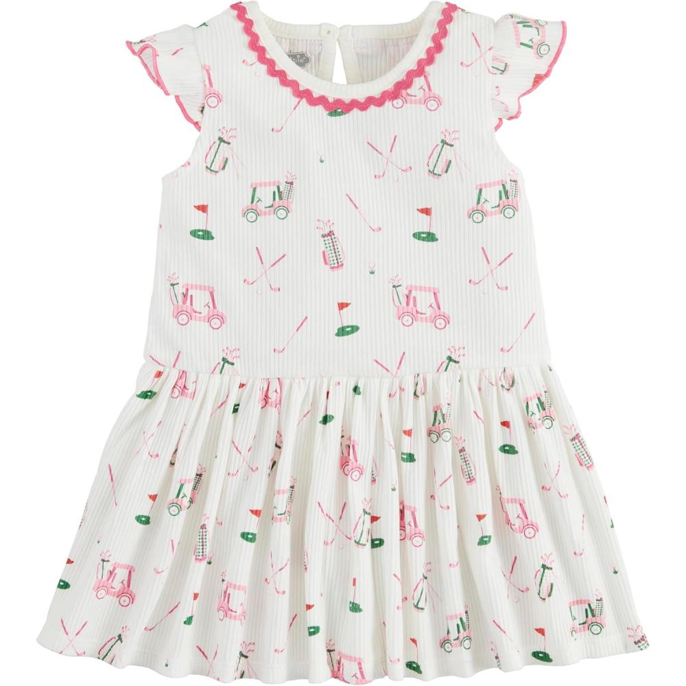 image:imageMud Pie Baby Girls Mud Pie Childrens Golf Print Tshirt DressGolf Print