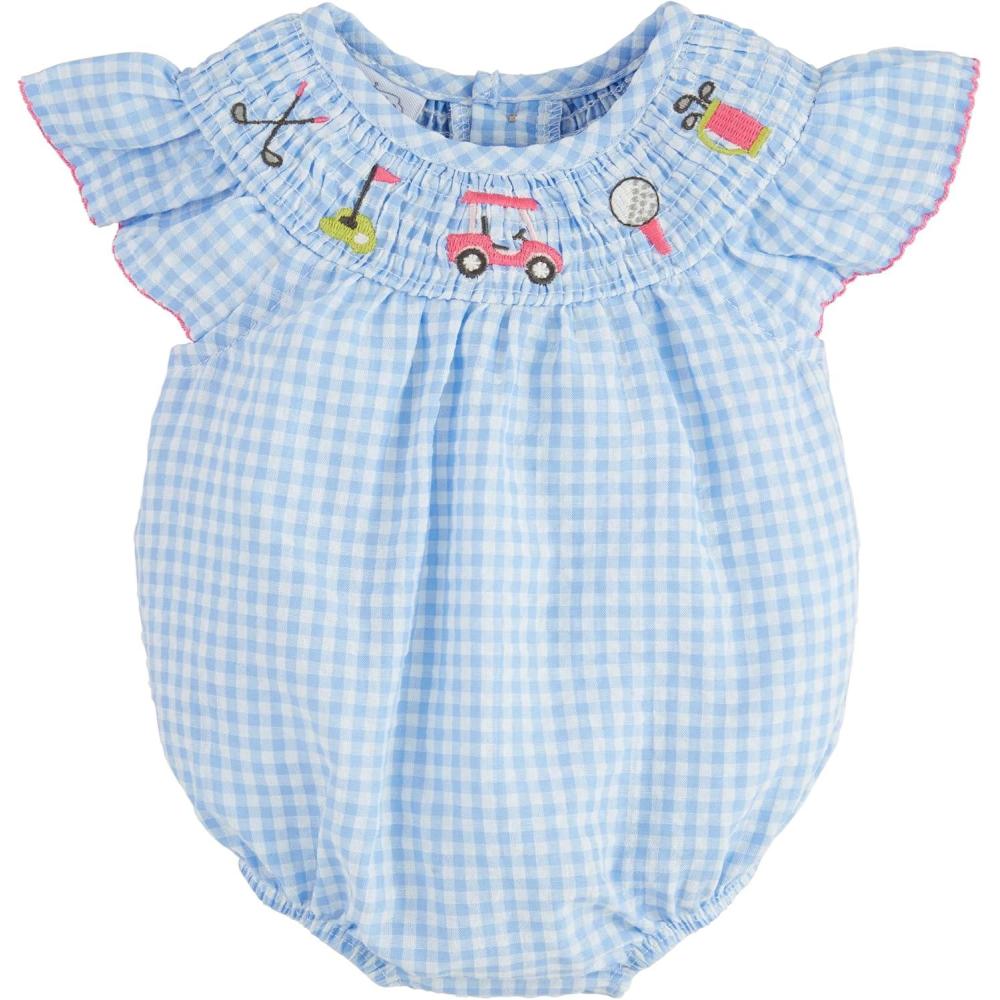 image:imageMud Pie Baby Girls Mud Pie Childrens Smocked Golf BubbleBlue