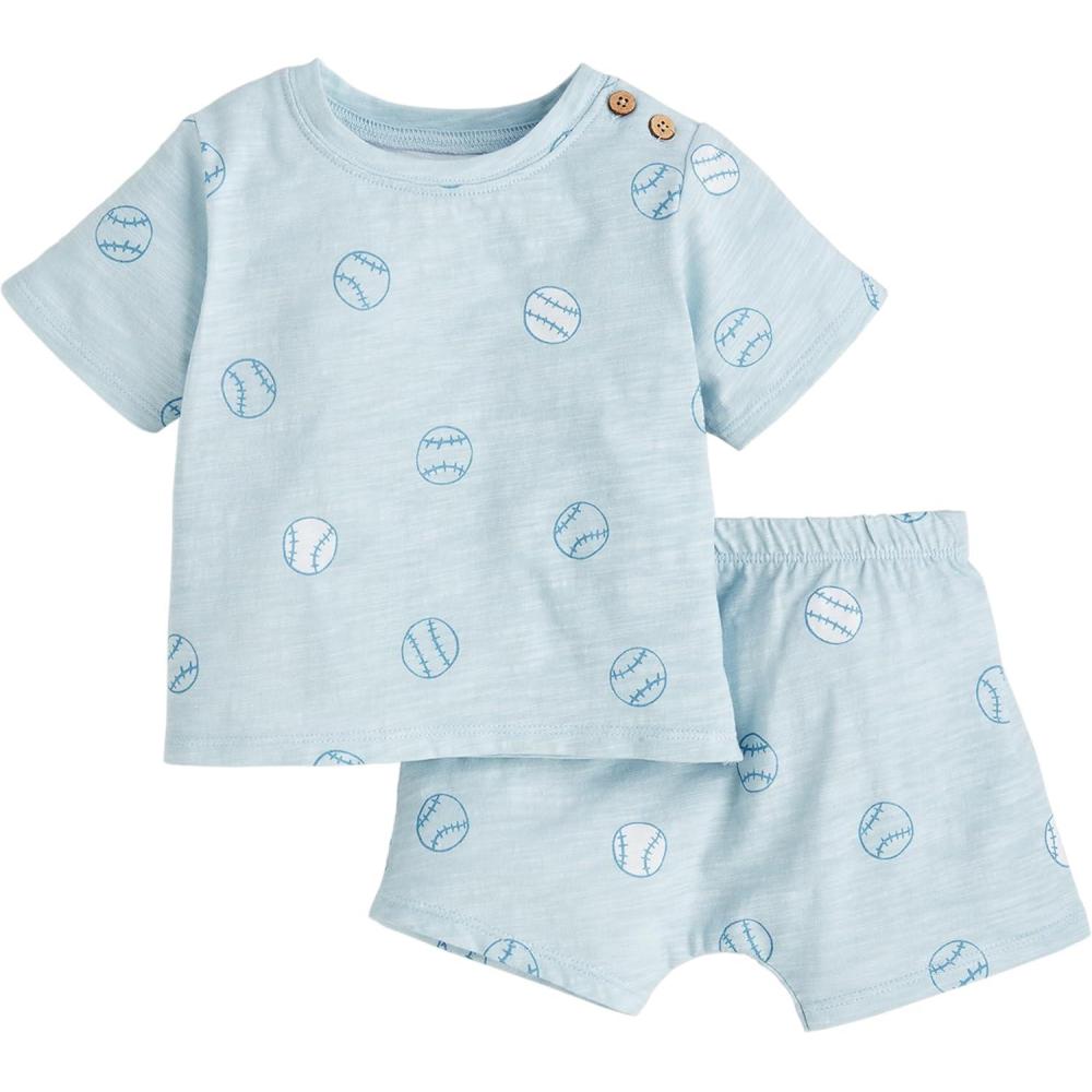 image:imageMud Pie Childrens Baseball Baby Short Set 912M