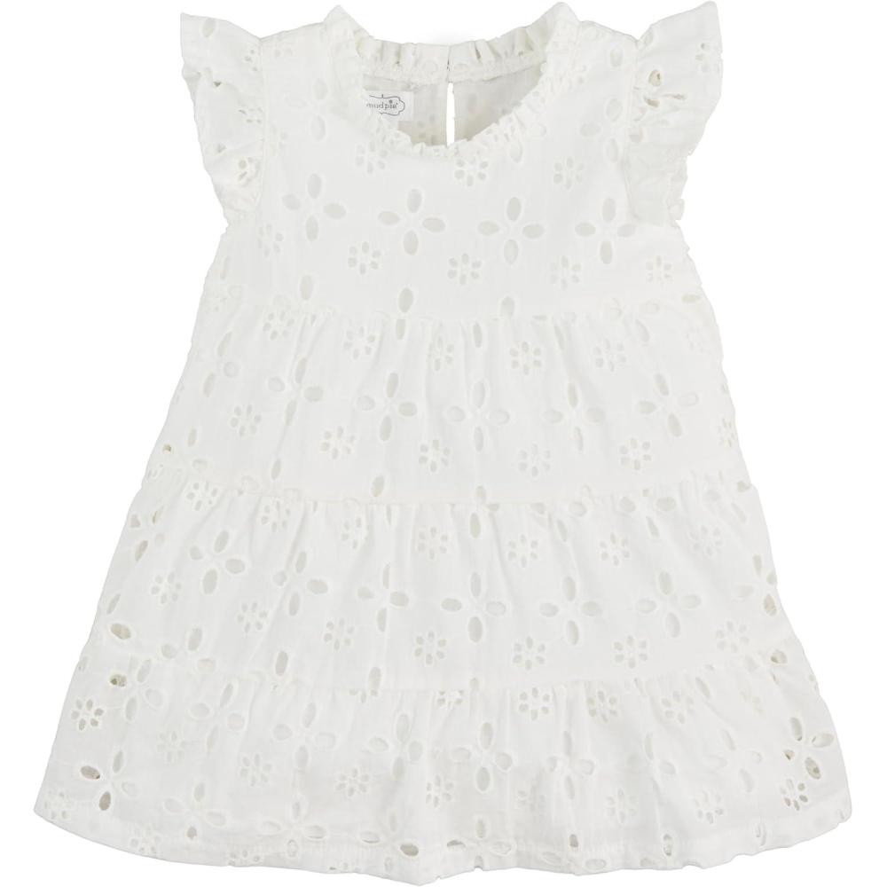 image:imageMud Pie Girls Mud Pie Girls Blue Mini Lula Eyelet DressDressWhite Lula Eyelet