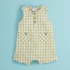 Mud Pie Baby Boys’ Mud Pie Children’s Gingham Shortall(Green)