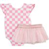 Mud Pie Baby Girls Children’s Daisy Check Rev 1pc(Pink)