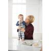 Mud Pie baby-boys Check Overall Shirt Set(Blue)