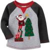Mud Pie Baby Boys’ Santa with Star Tee(Gray)