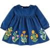 Mud Pie Baby Girls’ Mud Pie Girls Dress(Fall Floral Embriodered)