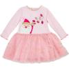 Mud Pie Baby Girls’ Mud Pie Girls Dress(Santa Glitter)
