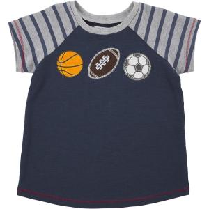 Mud Pie Baby Boys Sport Appliqué Tee(Blue)