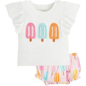 Mud Pie Baby Girls Children’s Popsicle Pinafore Set(Popsicles)