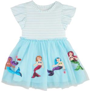 Mud Pie Baby Girls’ Mud Pie Children’s Mermaid Tutu Dress(Blue)
