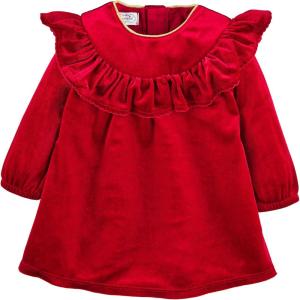 Mud Pie Baby Girls’ Mud Pie Girls Dress(Red Velvet)