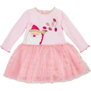 Mud Pie Baby Girls’ Mud Pie Girls Dress(Santa Glitter)