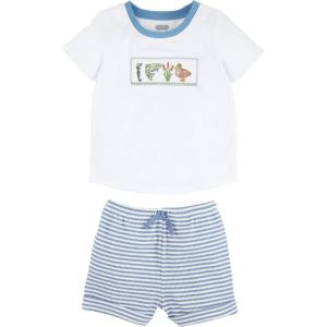 Mud Pie Children’s Fishing Smocked Short Set; 12-18M
