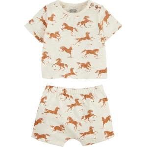 Mud Pie Children’s Horse Print Baby Short Set; 9-12M