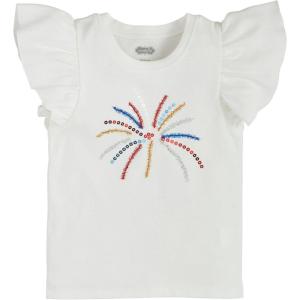 Mud Pie Girls Children’s Firework Tinsel Shirt(Firework)
