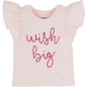 Mud Pie Girls’ Mud Pie Children’s Wish Big Girl Birthday Tee(Wish Big)