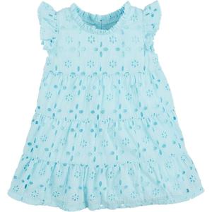 Mud Pie Girls Mud Pie Girls Blue Mini Lula Eyelet Dress;Dress(Blue Lula Eyelet)