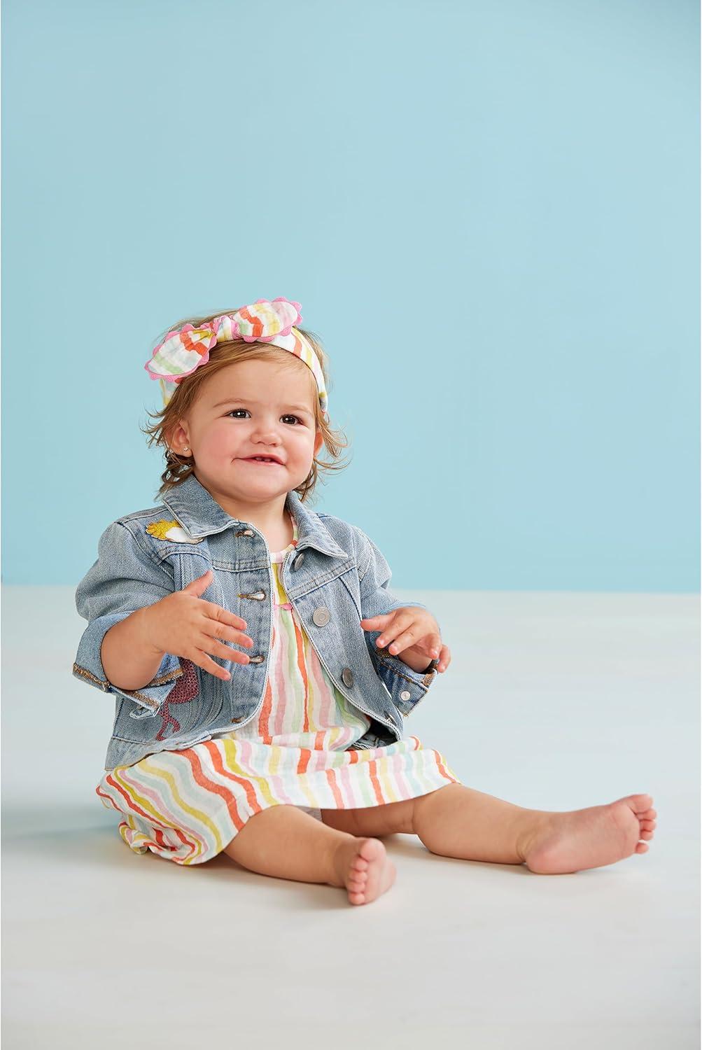 image:imageMud Pie Girls Mud Pie Childrens Glitter Patch Denim JacketDenim