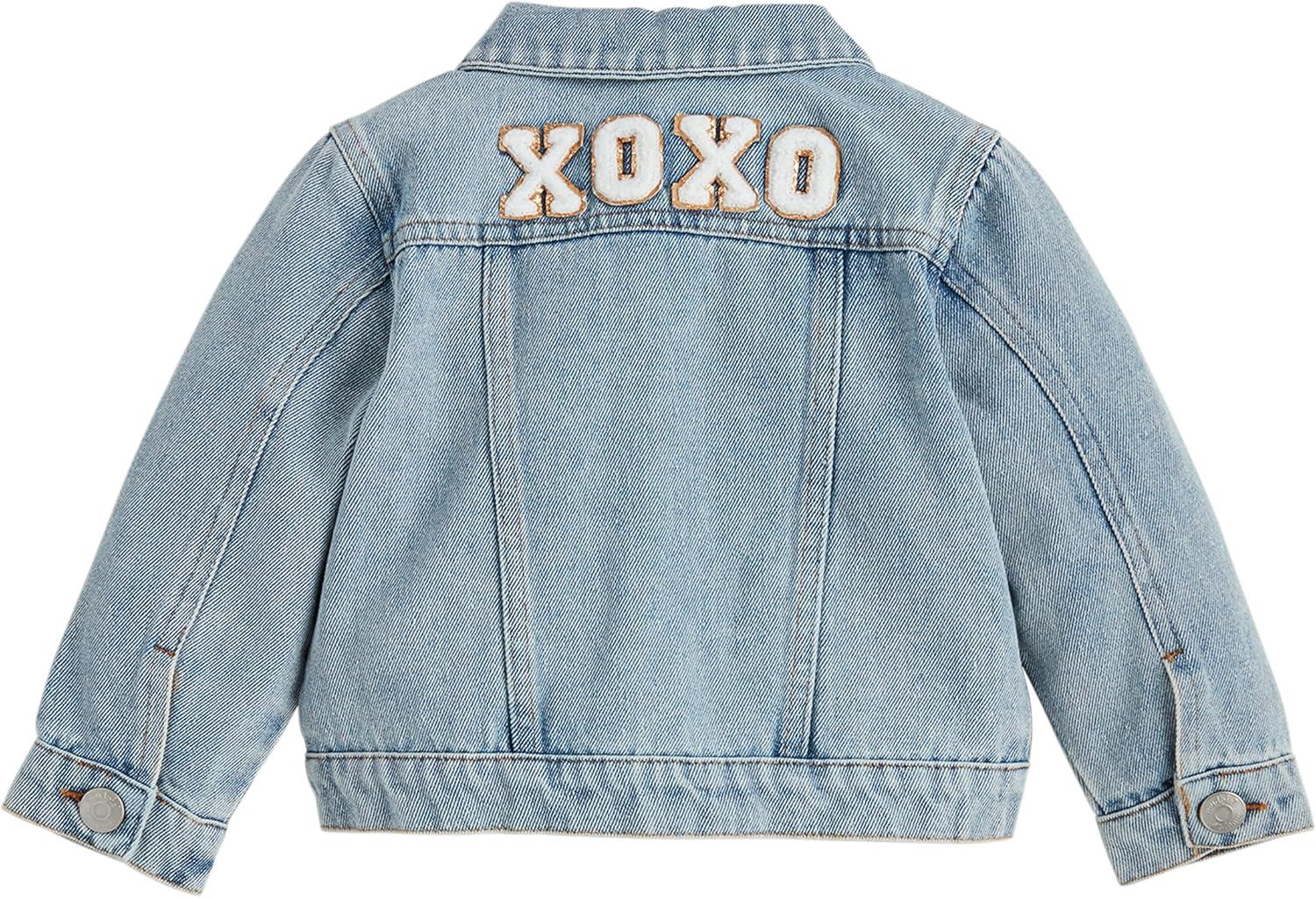 image:imageMud Pie Girls Mud Pie Childrens Glitter Patch Denim JacketDenim