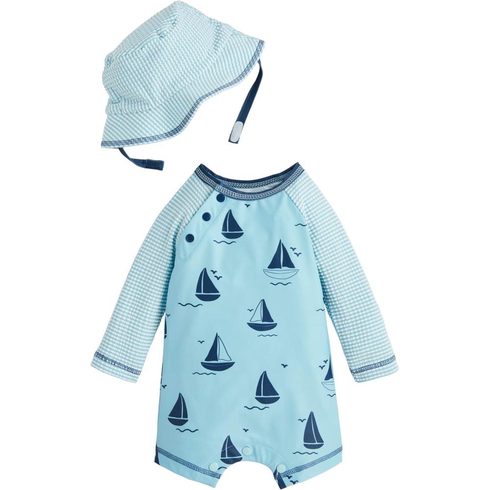 image:imageMud Pie Baby Boys Childrens Sailboat Rashguard W HatSailboat
