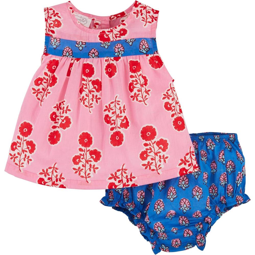 image:imageMud Pie Baby Girls Childrens Mixed Print PinaforePink Floral