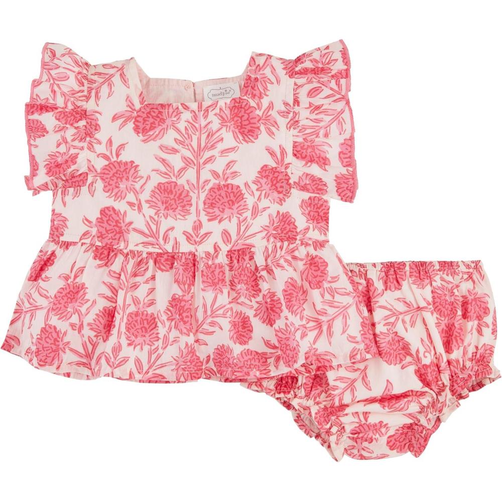 image:imageMud Pie Baby Girls Mud Pie Childrens Square Neck PinaforePink
