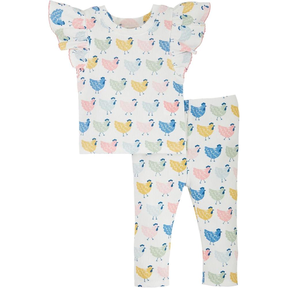 image:imageMud Pie Childrens Chicken Print Baby Set 36M