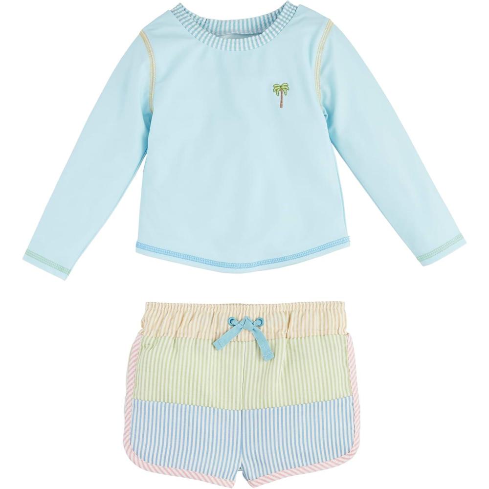 image:imageMud Pie Childrens Seersucker Rashguard Set 4T5T