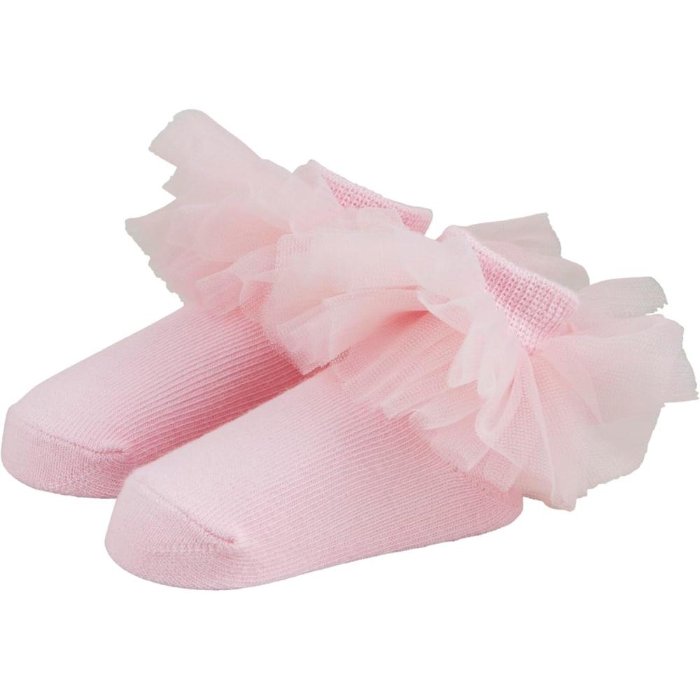 image:imageMud Pie Childrens Solid Pink Tutu Socks 012M