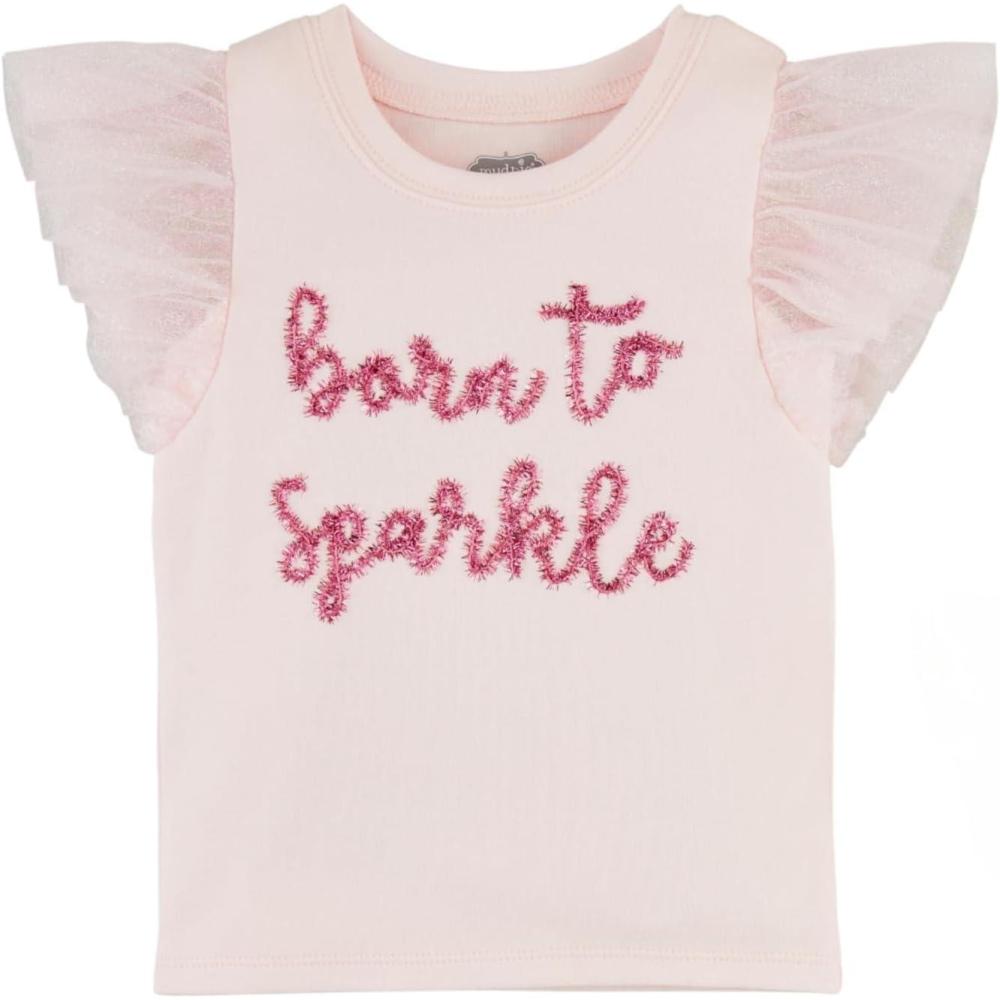 image:imageMud Pie Girls Childrens Pink Girl Sparkle TeePink