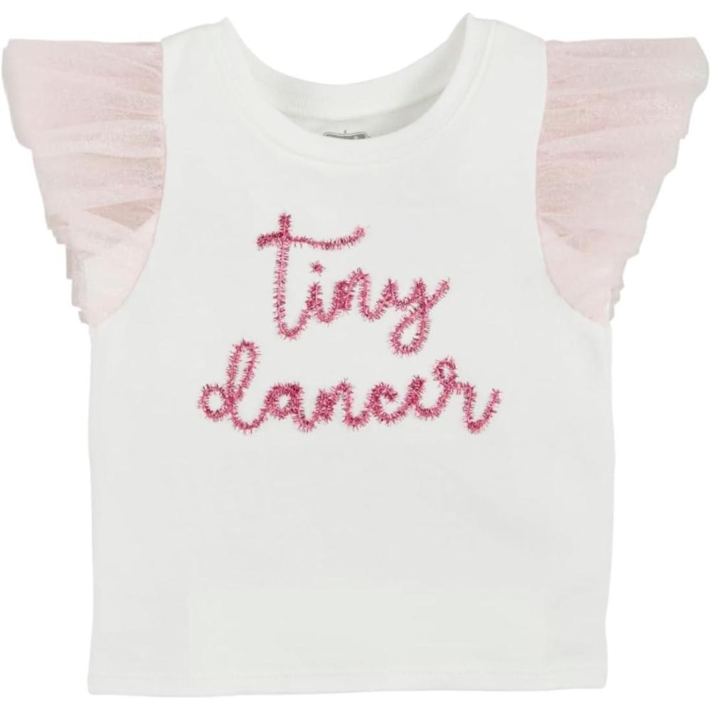 image:imageMud Pie Girls Childrens White Girl Sparkle TeeWhite