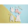 Mud Pie Baby Girls Children’s Check Smocked Pinafore Set(Check)