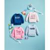 Mud Pie Children’s Girl One Terry Pullover; 12-18M Pink