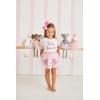 Mud Pie Girls Children’s White Girl Sparkle Tee(White)